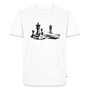 Sports d’échecs sport denksport cadeau - T-shirt Premium bio Homme - blanc - Devant - Nico (187cm)