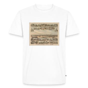 Bridgeport 1882 - T-shirt Premium bio Homme - blanc - Devant - Nico (187cm)