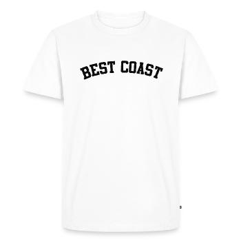 Meilleure côte - T-shirt Premium bio Homme - blanc - Devant - Nico (187cm)
