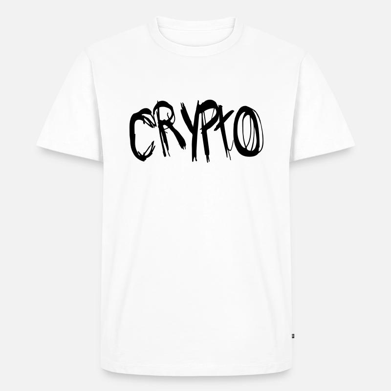 Crypto - Männer Premium Bio T-Shirt - Weiß