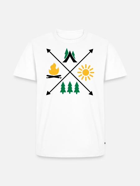 Camping - Men's Premium Organic T-Shirt - white