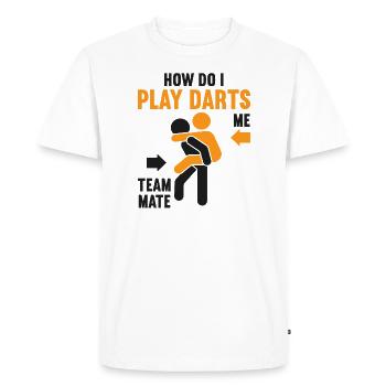 Fléchettes Fléchettes Fléchettes Fléchettes Fléchettes - T-shirt Premium bio Homme - blanc - Devant - Nico (187cm)