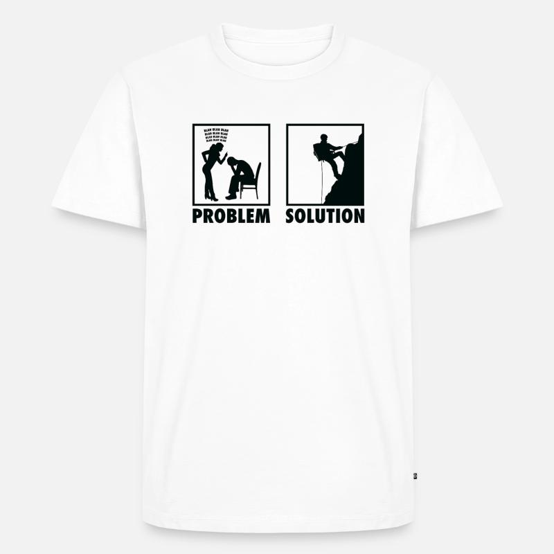 Mountain Climbing Mountain Climber Statement - Männer Premium Bio T-Shirt - Weiß