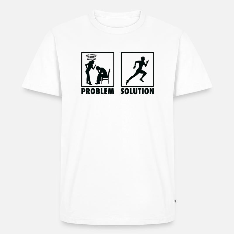 Athletics Athletes Statement Problem Solution. - Men's Premium Organic T-Shirt - white