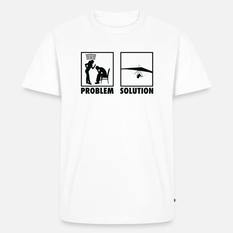 Paragliding Paragliders Statement Problem - Men's Premium Organic T-Shirt - white
