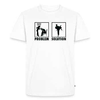 Karaté Pratiquants de Karaté Karatéka Déclaration - T-shirt Premium bio Homme - blanc - Devant - Nico (187cm)