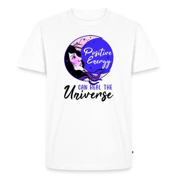 Médecine énergétique Guérison à l’énergie positive - T-shirt Premium bio Homme - blanc - Devant - Nico (187cm)