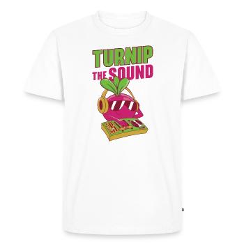 Music Turnip Party Music Lover Vegetable - Men's Premium Organic T-Shirt - white - Front - Nico (187cm)