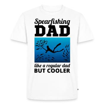 Pêche sous-marine Pêche sous-marine Papa Fête des Pères - T-shirt Premium bio Homme - blanc - Devant - Nico (187cm)