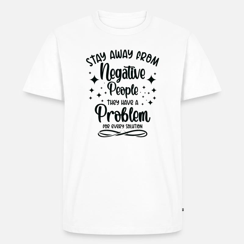 Problem Solution Critical Thinkers Positive - Men's Premium Organic T-Shirt - white