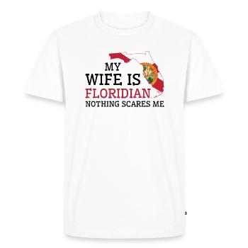 Rien ne me fait peur Floridian Mme Florida - T-shirt Premium bio Homme - blanc - Devant - Nico (187cm)