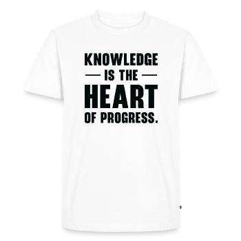 Entrepreneurs Knowledge Quotes Innovators Progress - Men's Premium Organic T-Shirt - white - Front - Nico (187cm)