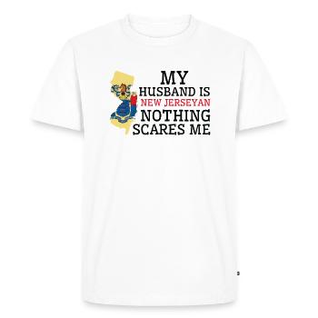 Rien ne me fait peur New Jerseyan Mari Nouveau - T-shirt Premium bio Homme - blanc - Devant - Nico (187cm)