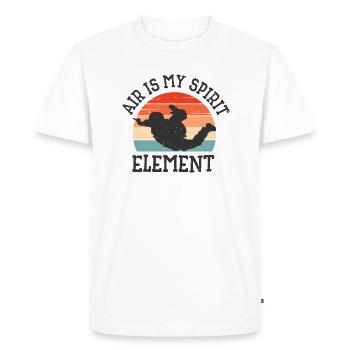 Skydiving Skydiver Skydive Parachuting Air Spirit - Men's Premium Organic T-Shirt - white - Front - Nico (187cm)