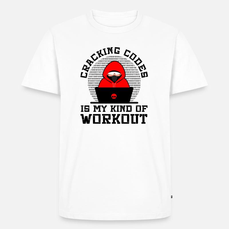 Cybersecurity Professional Hacker Cracking Codes - Männer Premium Bio T-Shirt - Weiß