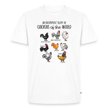 Chickens Of The World - Men's Premium Organic T-Shirt - white - Front - Nico (187cm)