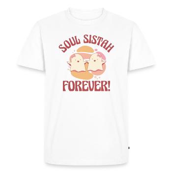 Halloween Soul Sistah Spirit Ghost Mignon - T-shirt Premium bio Homme - blanc - Devant - Nico (187cm)