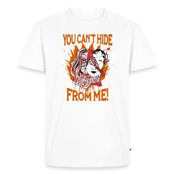 Girl Warp Horror Two Face Creepy Art Aesthetic - Men's Premium Organic T-Shirt - white - Front - Nico (187cm)