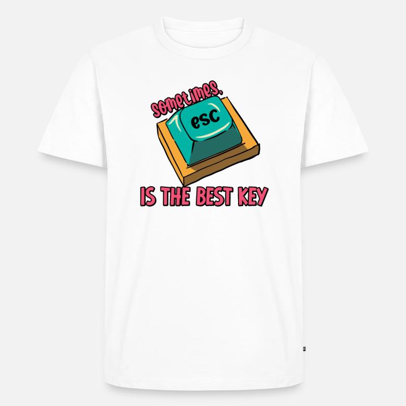 Software Engineer Computer Key Programming - Men's Premium Organic T-Shirt - white