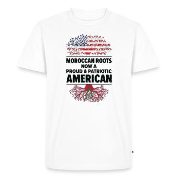 Né marocain Maroc États-Unis - T-shirt Premium bio Homme - blanc - Devant - Nico (187cm)