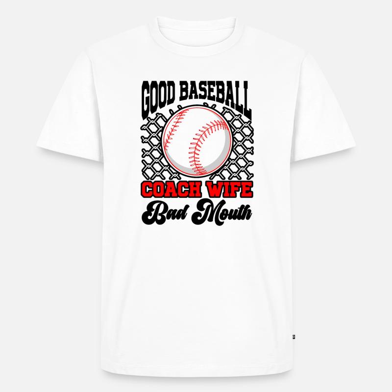 Baseball-Trainerin Ehefrau Berufstätige Mutter - Männer Premium Bio T-Shirt - Weiß