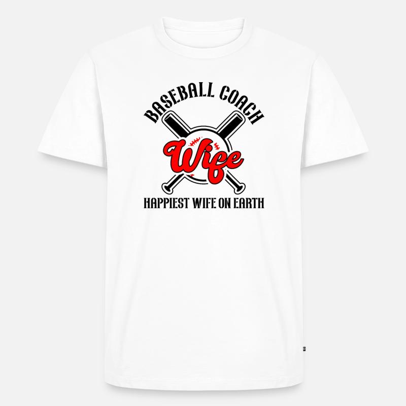 Baseball-Trainerin Ehefrau Berufstätige Mutter - Männer Premium Bio T-Shirt - Weiß