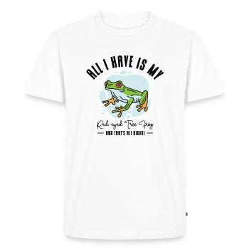 Red Eyed Tree Frog Cute Rainforest Amphibian - Men's Premium Organic T-Shirt - white - Front - Nico (187cm)
