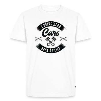 Mécanicien automobile Réparation de moteur de voiture - T-shirt Premium bio Homme - blanc - Devant - Nico (187cm)