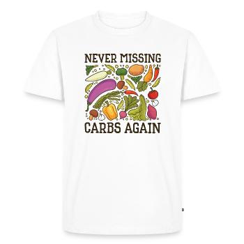 Aliments cétogènes Perte de poids saine - T-shirt Premium bio Homme - blanc - Devant - Nico (187cm)