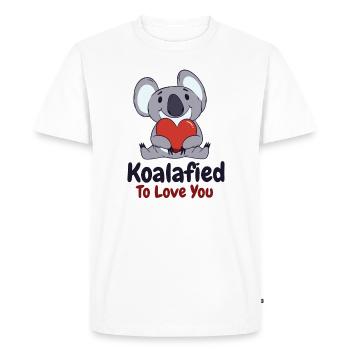 Saint-Valentin Koala Love Wildlife Koala Lover - T-shirt Premium bio Homme - blanc - Devant - Nico (187cm)