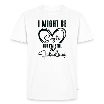 Statut unique Fabuleux guillemets simples indépendants - T-shirt Premium bio Homme - blanc - Devant - Nico (187cm)