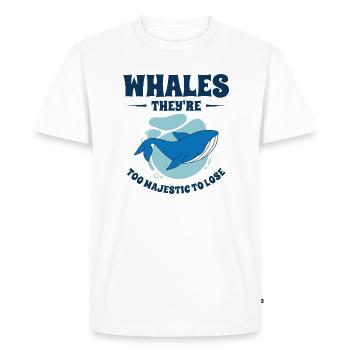 Journée mondiale de la conservation : Animaux marins de rorquals bleus - T-shirt Premium bio Homme - blanc - Devant - Nico (187cm)