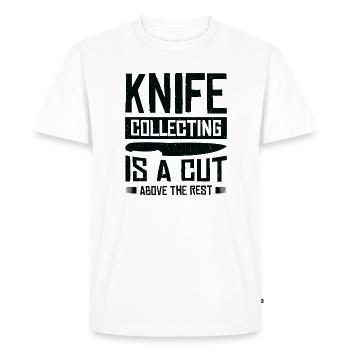 Messersammler Messer Sammeln - Männer Premium Bio T-Shirt - Weiß - Vorne - Nico (187cm)