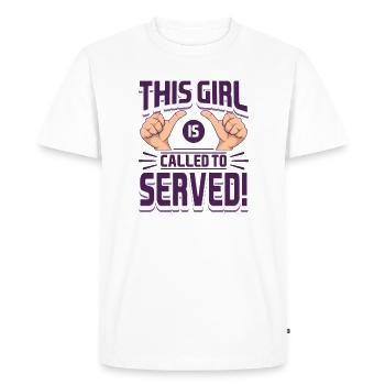 Mormon LDS Missionary This Girl is Called To Serve - Men's Premium Organic T-Shirt - white - Front - Nico (187cm)
