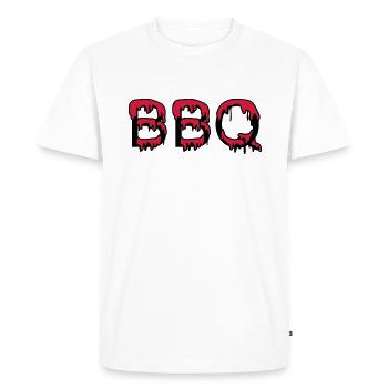 BBQ grilling - Men's Premium Organic T-Shirt - white - Front - Nico (187cm)