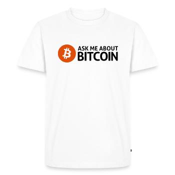 bitcoins - T-shirt Premium bio Homme - blanc - Devant - Nico (187cm)