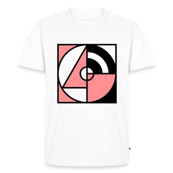 Formes géométriques - T-shirt Premium bio Homme - blanc - Devant - Nico (187cm)