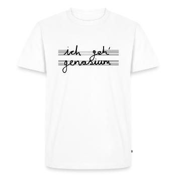grammar school - Men's Premium Organic T-Shirt - white - Front - Nico (187cm)