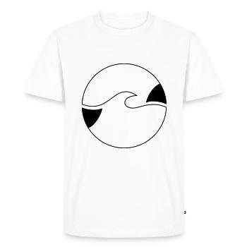 vague - T-shirt Premium bio Homme - blanc - Devant - Nico (187cm)