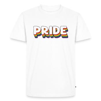 LGBTQ Rainbow Pride - Men's Premium Organic T-Shirt - white - Front - Nico (187cm)