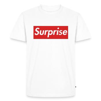 surprise - T-shirt Premium bio Homme - blanc - Devant - Nico (187cm)