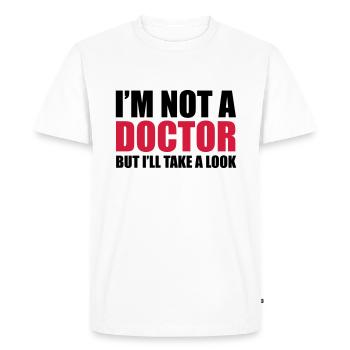 Doctor - T-shirt Premium bio Homme - blanc - Devant - Nico (187cm)