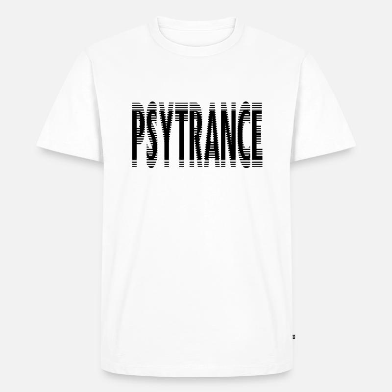 Psytrance Goa Techno - Männer Premium Bio T-Shirt - Weiß