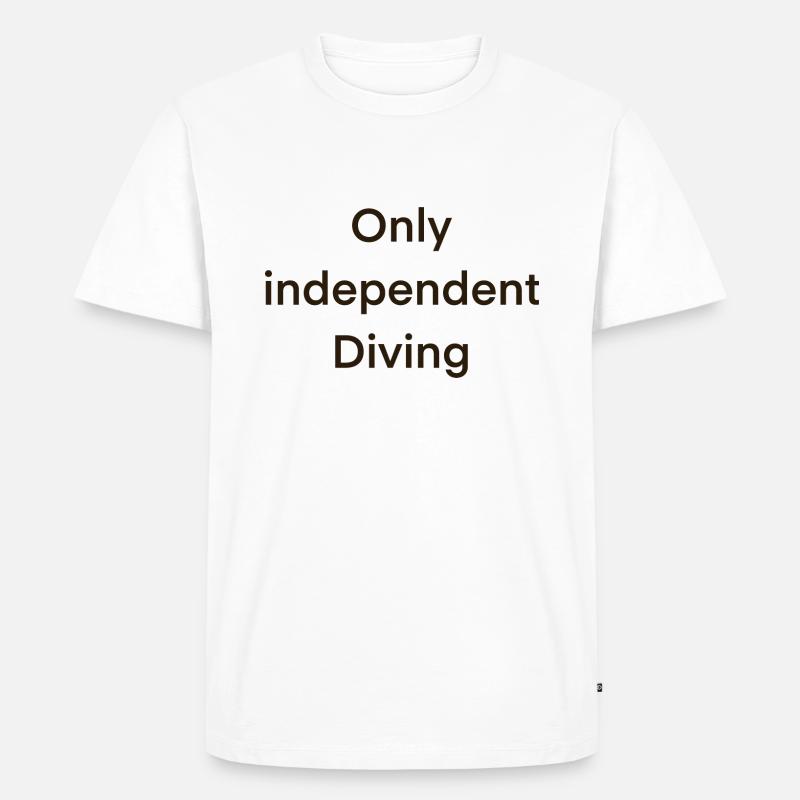 Only independent diving - Männer Premium Bio T-Shirt - Weiß