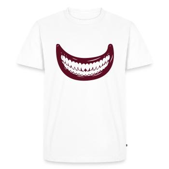 mouth monster halloween horror - Men's Premium Organic T-Shirt - white - Front - Nico (187cm)