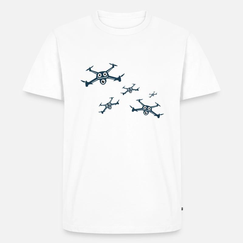 drones,drone,comics - Men's Premium Organic T-Shirt - white