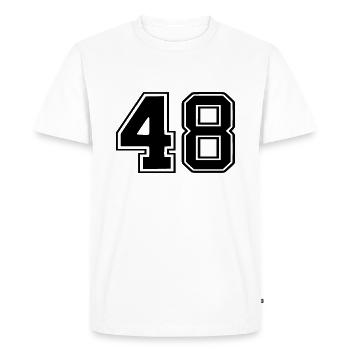 48 - Men's Premium Organic T-Shirt - white - Front - Nico (187cm)