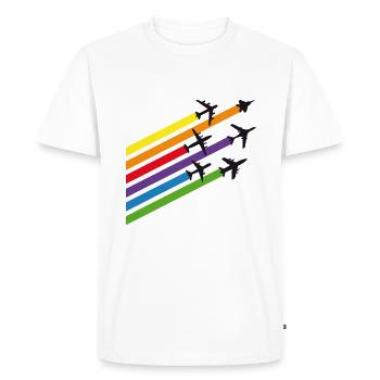 Aircraft strips - Men's Premium Organic T-Shirt - white - Front - Nico (187cm)
