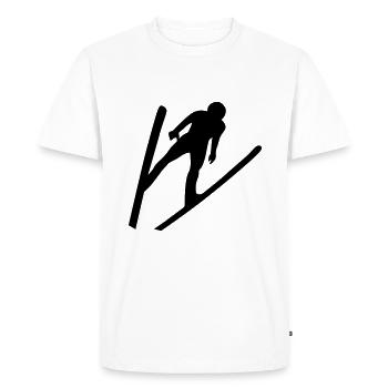 ski jump - Men's Premium Organic T-Shirt - white - Front - Nico (187cm)