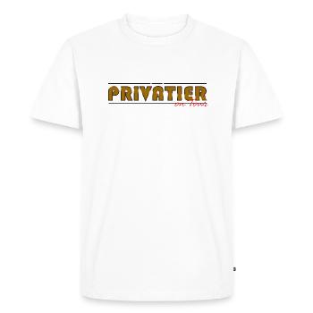 privatier en tournée - T-shirt Premium bio Homme - blanc - Devant - Nico (187cm)